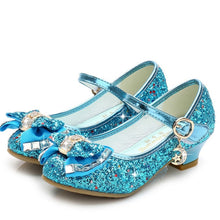 Load image into Gallery viewer, Children Princess Shoes for Girls Sandals High Heel Glitter Shiny Rhinestone Enfants Fille Female Party Dress Shoes