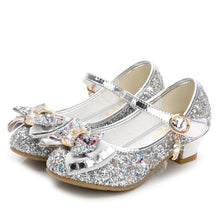 Load image into Gallery viewer, Children Princess Shoes for Girls Sandals High Heel Glitter Shiny Rhinestone Enfants Fille Female Party Dress Shoes