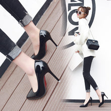 Load image into Gallery viewer, High Heels Black Work Single Shoes Dress Party