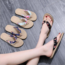 Load image into Gallery viewer, Women Shoes Summer Bohemia Floral Beach Sandals Wedge Platform Thongs Slippers Flip Flops For Women Platform Slippers