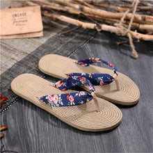 Load image into Gallery viewer, Women Shoes Summer Bohemia Floral Beach Sandals Wedge Platform Thongs Slippers Flip Flops For Women Platform Slippers