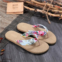 Load image into Gallery viewer, Women Shoes Summer Bohemia Floral Beach Sandals Wedge Platform Thongs Slippers Flip Flops For Women Platform Slippers