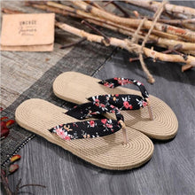 Load image into Gallery viewer, Women Shoes Summer Bohemia Floral Beach Sandals Wedge Platform Thongs Slippers Flip Flops For Women Platform Slippers