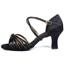 Load image into Gallery viewer, Women Latin Dance Shoes Ballroom Tango Dancing Shoes For Women Ladies Girl Sequin 5/6.5cm heeled Party Thick heel wholesale