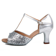 Load image into Gallery viewer, Women Latin Dance Shoes Ballroom Tango Dancing Shoes For Women Ladies Girl Sequin 5/6.5cm heeled Party Thick heel wholesale