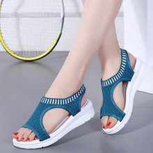 Load image into Gallery viewer, Plus size 35-44 Women Sandals Female Shoes Woman Summer Wedge Comfortable Sandals Ladies Slip-on Flat Sandals Women Sandalias