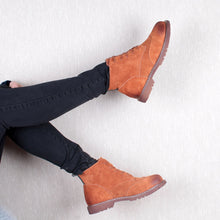 Load image into Gallery viewer, women shoes 2020 spring genuine leather Female Martin boots suede women booties British lace retro trend women naked boots