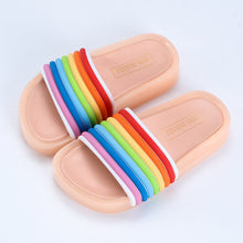 Load image into Gallery viewer, 2019 New Summer Children's LED Slippers for Boys Girls Slippers PVC Non-slip Rainbow Beach Sandals Kids Home Bathroom Flip Flops