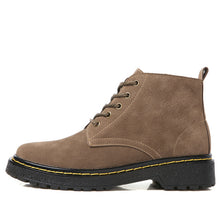 Load image into Gallery viewer, WeiDeng Genuine Leather Ankle Boots Women Classic Matin Fashion Flats Winter Lace Up High Top Casual Waterproof Shoes Female