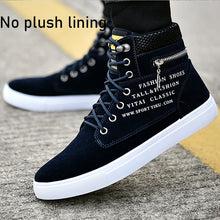 Load image into Gallery viewer, Ankle boots warm men snow boots winter Lace-up men shoes 2019 new arrival fashion flock plush winter boots men size 39-47