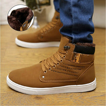 Load image into Gallery viewer, Ankle boots warm men snow boots winter Lace-up men shoes 2019 new arrival fashion flock plush winter boots men size 39-47