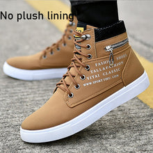 Load image into Gallery viewer, Ankle boots warm men snow boots winter Lace-up men shoes 2019 new arrival fashion flock plush winter boots men size 39-47
