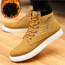 Load image into Gallery viewer, Ankle boots warm men snow boots winter Lace-up men shoes 2019 new arrival fashion flock plush winter boots men size 39-47