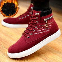 Load image into Gallery viewer, Ankle boots warm men snow boots winter Lace-up men shoes 2019 new arrival fashion flock plush winter boots men size 39-47