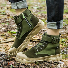 Load image into Gallery viewer, 2019 New Trend Men Youth Casual Shoes Fashion Flats Men Sneakers Army Green Motorcycles Boots High Top Male Casual Canvas Shoe