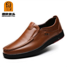 Load image into Gallery viewer, 2019 Newly Men's Genuine Leather Shoes Size 38-47 Head Leather Soft Anti-slip Driving Shoes Man Spring Leather Shoes