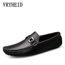 Load image into Gallery viewer, VRYHEID Men Loafers Formal Luxury Genuine Leather Shoes Fashion Men Boat Shoes Brand Men Casual Leather Shoes Male Flat Shoes