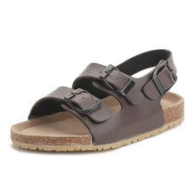 Load image into Gallery viewer, Cork Kids Solid Sandals Gladiatus Comfortable Soft Sole Buckle Strap Sandals for Little Girls Boys Summer Shoes 3T-12T