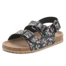 Load image into Gallery viewer, Cork Kids Solid Sandals Gladiatus Comfortable Soft Sole Buckle Strap Sandals for Little Girls Boys Summer Shoes 3T-12T