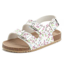 Load image into Gallery viewer, Cork Kids Solid Sandals Gladiatus Comfortable Soft Sole Buckle Strap Sandals for Little Girls Boys Summer Shoes 3T-12T