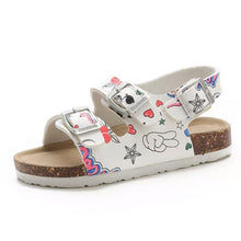 Load image into Gallery viewer, Cork Kids Solid Sandals Gladiatus Comfortable Soft Sole Buckle Strap Sandals for Little Girls Boys Summer Shoes 3T-12T