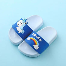 Load image into Gallery viewer, 3-9Y Kids Cartoon Unicorn Indoor Slippers Toddler Boys Girls Summer Home Flip Flops Children Bedroom Shoes Beach Wear Slipper