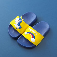 Load image into Gallery viewer, 3-9Y Kids Cartoon Unicorn Indoor Slippers Toddler Boys Girls Summer Home Flip Flops Children Bedroom Shoes Beach Wear Slipper