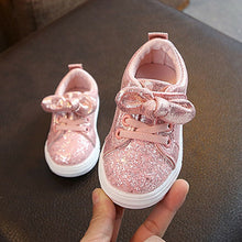 Load image into Gallery viewer, 2019 Children Four Season Shoes 1-3 Years Toddler Baby Girls Bow Sequin Crib Shoe Trend Casual Shoes Glitter Bowknot Dress Shoes
