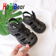 Load image into Gallery viewer, New Trend Boys Beach Sandal Hook & Loop Walking Sandals Boys Kids Leather Toddlers Boys Sandals Anti Slip Boys Sport Sandals