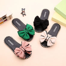 Load image into Gallery viewer, Girls Slippers Summer Children Kids Baby Girls Bowknot Candy Color Flat Slipper Casual Shoes Sapatos Infantil Menina Flip Flops
