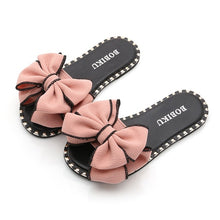 Load image into Gallery viewer, Girls Slippers Summer Children Kids Baby Girls Bowknot Candy Color Flat Slipper Casual Shoes Sapatos Infantil Menina Flip Flops