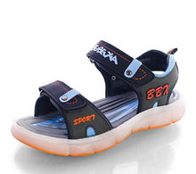 Load image into Gallery viewer, UncleJerry Led Sandals for Boys and Girls USB Charging Shoes Children Glowing Shoes Kids Summer Shoes