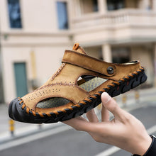 Load image into Gallery viewer, 2019 New Casual Shoes Genuine Leather Men Sandals Summer Men Shoes Beach Sandals Man Fashion Outdoor Men's Sandals Big Size 46