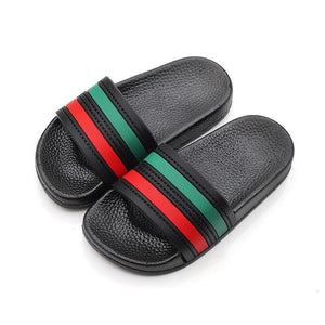 Summer Children Slippers for Boys Girl Home Flip Flop Kids Indoor Striped Beach Sandals Korea Non-slip Parent House Casual Shoes