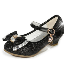Load image into Gallery viewer, Children Princess Shoes for Girls Sandals High Heel Glitter Shiny Rhinestone Enfants Fille Female Party Dress Shoes
