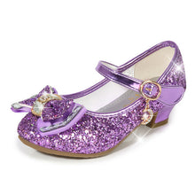 Load image into Gallery viewer, Children Princess Shoes for Girls Sandals High Heel Glitter Shiny Rhinestone Enfants Fille Female Party Dress Shoes
