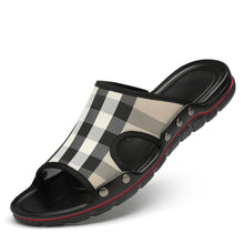 Load image into Gallery viewer, Casual Slippers Summer Flat 2019 Summer Man Shoes Breathable Beach Slippers Split Leather Flip Flops Mens Slippers indoor
