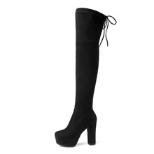 Load image into Gallery viewer, Size 34-43 New 2019 Over the Knee Boots Women Faux Suede Thigh High Boots Platform Stretch Slim Sexy Ladies Women's Winter Boots

