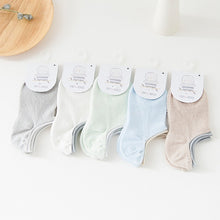 Load image into Gallery viewer, YWHUANSEN 5 Pairs/lot Spring Summer Thin Girls Sock Kids Cotton Mesh Boat Socks Lovely Animal Breathable Toddler Boys Ankle Sock
