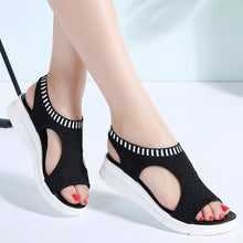 Load image into Gallery viewer, PINSEN Women Sandals 2020 New Female Shoes Woman Summer Wedge Comfortable Sandals Ladies Slip-on Flat Sandals Women Sandalias
