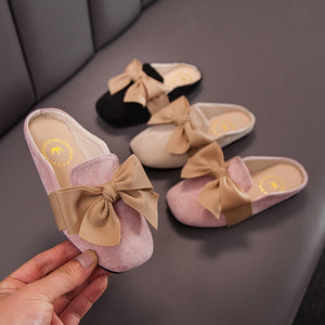 Bowknot Slipper Kids Slippers Children Infant Baby Girls Casual Shoes Chausson Enfant Solid Baby Slippers Kapcie Dla Dzieci