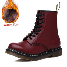 Load image into Gallery viewer, Doc Woman Boots Platform Martins Shoes Woman Leather Wool Winter Warm Winter Boots Women Plus Size Women Shoes 2019 Designers
