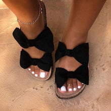 Load image into Gallery viewer, Oeak 2020 Bow Leopard Women Slipper Summer Open Toe Platform Slide Ladies Fashion Hollow Light Slip On Wedge Sandals Woman Shoes
