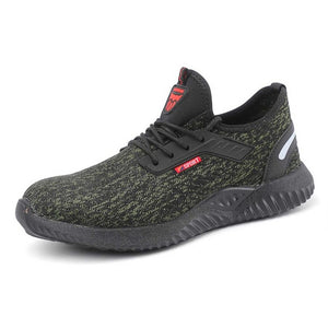 JACKSHIBO All Season Safety Work Shoes Boots For Men Anti-Smashing Steel Toe Cap Shoes Indestructible Safety Boots Work Sneakers