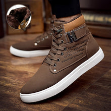 Load image into Gallery viewer, Ankle boots warm men snow boots winter Lace-up men shoes 2019 new arrival fashion flock plush winter boots men size 39-47
