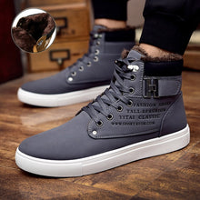 Load image into Gallery viewer, Ankle boots warm men snow boots winter Lace-up men shoes 2019 new arrival fashion flock plush winter boots men size 39-47

