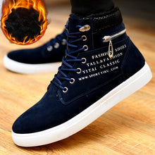 Load image into Gallery viewer, Ankle boots warm men snow boots winter Lace-up men shoes 2019 new arrival fashion flock plush winter boots men size 39-47
