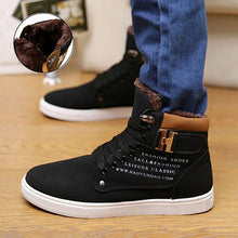 Load image into Gallery viewer, Ankle boots warm men snow boots winter Lace-up men shoes 2019 new arrival fashion flock plush winter boots men size 39-47

