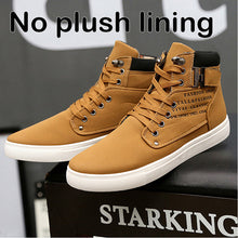 Load image into Gallery viewer, Ankle boots warm men snow boots winter Lace-up men shoes 2019 new arrival fashion flock plush winter boots men size 39-47
