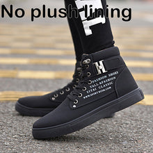 Load image into Gallery viewer, Ankle boots warm men snow boots winter Lace-up men shoes 2019 new arrival fashion flock plush winter boots men size 39-47
